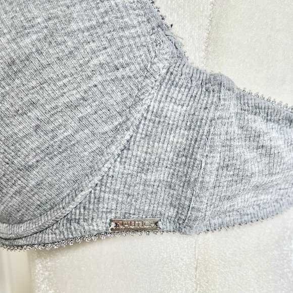 Nautica Intimates Heather Gray Jersey Knit Push-up Lined T-shirt Bra - 38C - Picture 6 of 7
